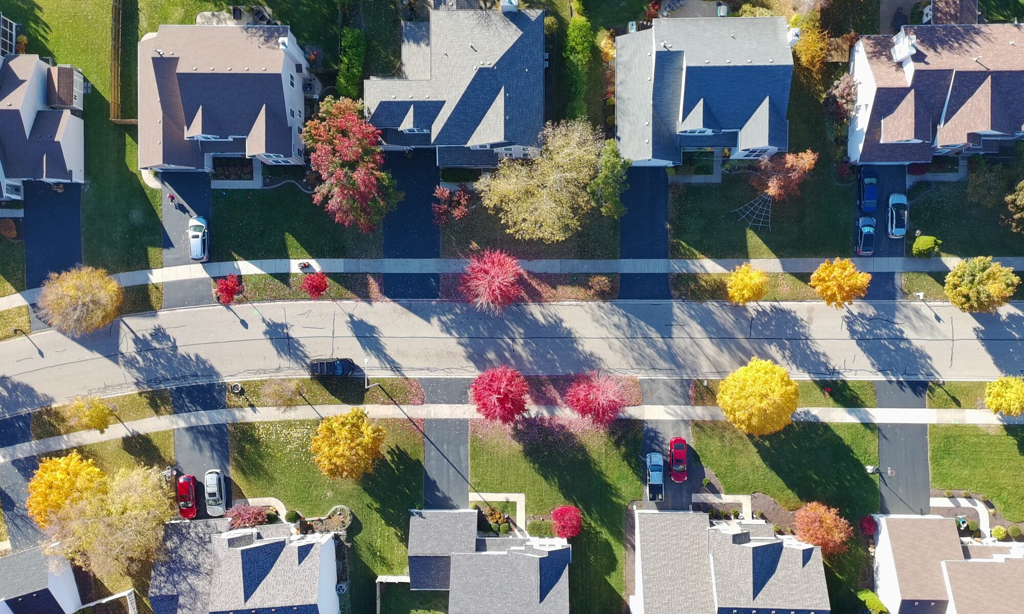 Residential street overhead