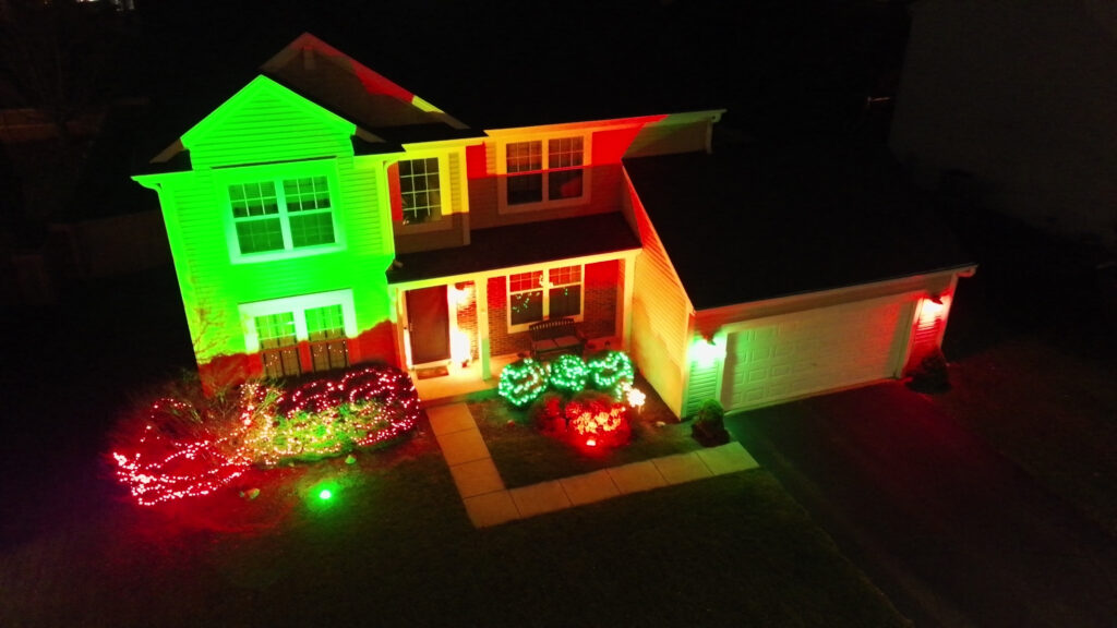 House with holiday lights
